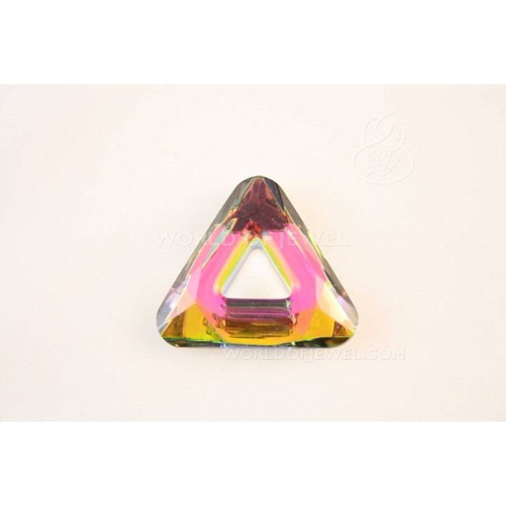 Triangle Crystal Component 27mm 12pcs - Rainbow
