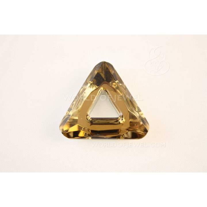 Componente Di Cristallo Triangolo 27mm 12pz - Bronzo