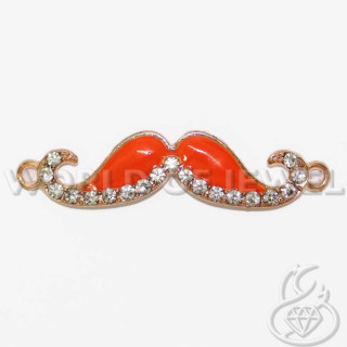 Moustache Moustache Latón Componente 55x12mm 18pcs Cobrizo Naranja Fluo