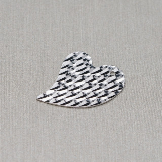 Anhänger aus 925er Sterlingsilber, maschinell bearbeitete Herzplatte, doppelseitig, 15 x 21 mm, 10 Stk