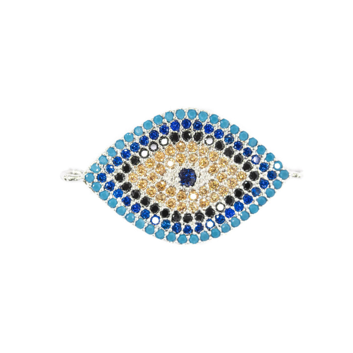 Connecteurs Bronze Avec CZ Zircon Ensemble Avec 2 Anneaux 15x23mm 4pcs MOD2