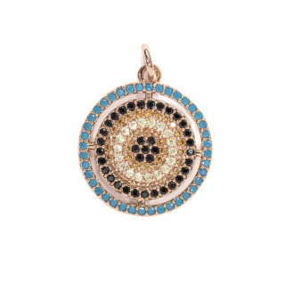 Μπρονζέ Βύσματα Με Ζιργκόν Σετ Σε 1 Δαχτυλίδι 18mm 4τμχ MOD2