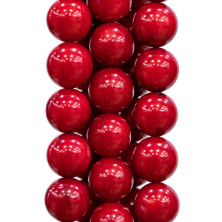 Glatte runde rote Bambuskoralle 15 mm