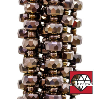 Κρύσταλλοι Rondelle Faceted 7,5x5mm Χάλκινο