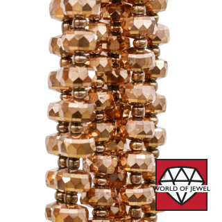 Rondelle Crystals Faceted 7,5x5mm Rose'