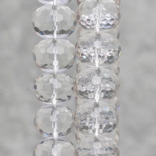 Cristal de Roche Rondelle Facette 18x13mm