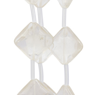 Cristallo Di Rocca Satinato Matte Rombo Piatto Sfaccettato 20mm 11pz