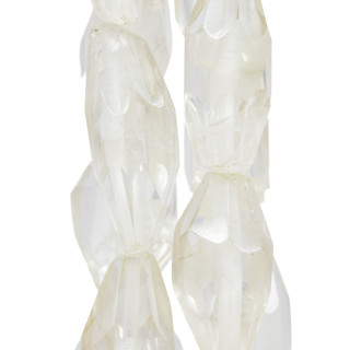 Piedra Irregular Facetada Cristal De Roca Satinado Mate 16-28mm