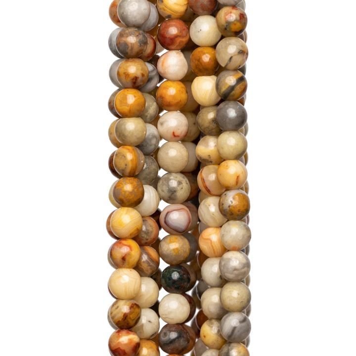 Jaspe Lisse Rond Jaune Picasso 04mm