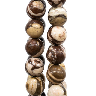 Jaspe Zébré Rond Lisse 10mm