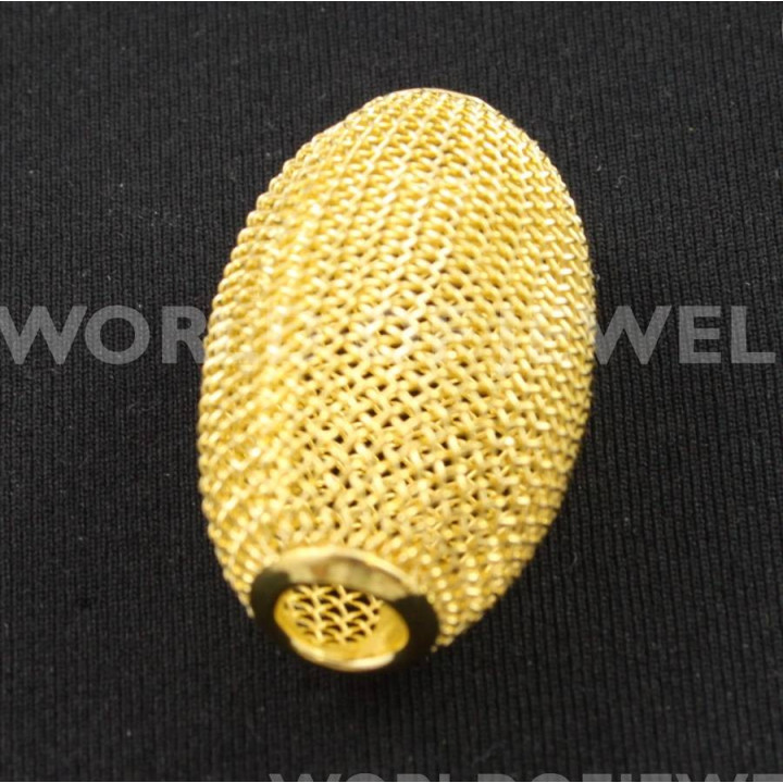Espaciadores Latón Jaula Ovalada 23x15mm 15uds Dorado