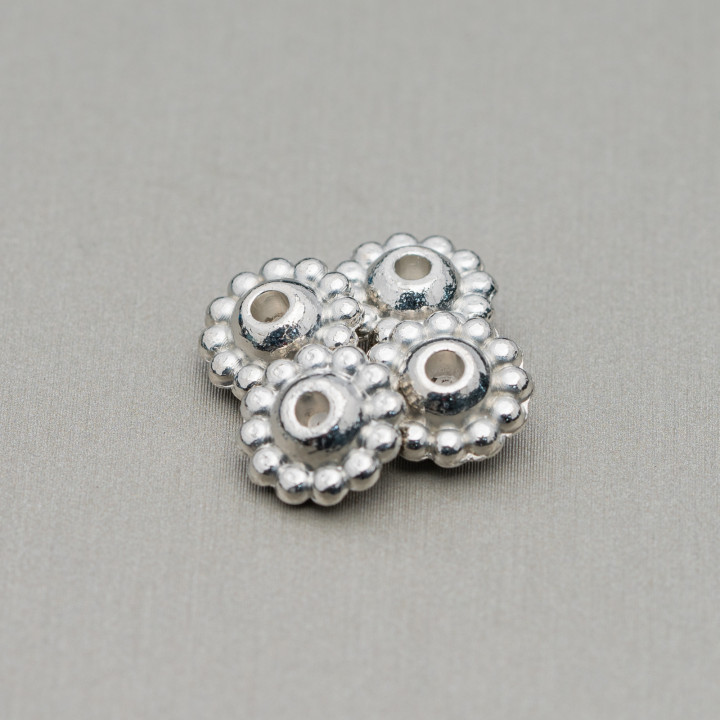 Blumenabstandshalter aus Metall mit galvanischem Silber 250gr