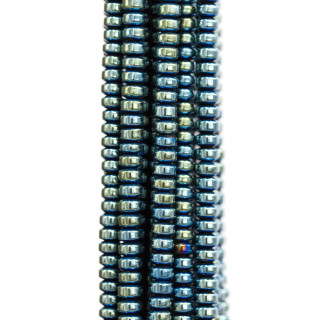 Hämatitscheiben 3x2mm Hellblau